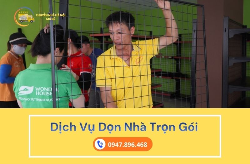 Dịch vụ dọn nhà trọn gói - Nhân viên vận chuyển giá sắt
