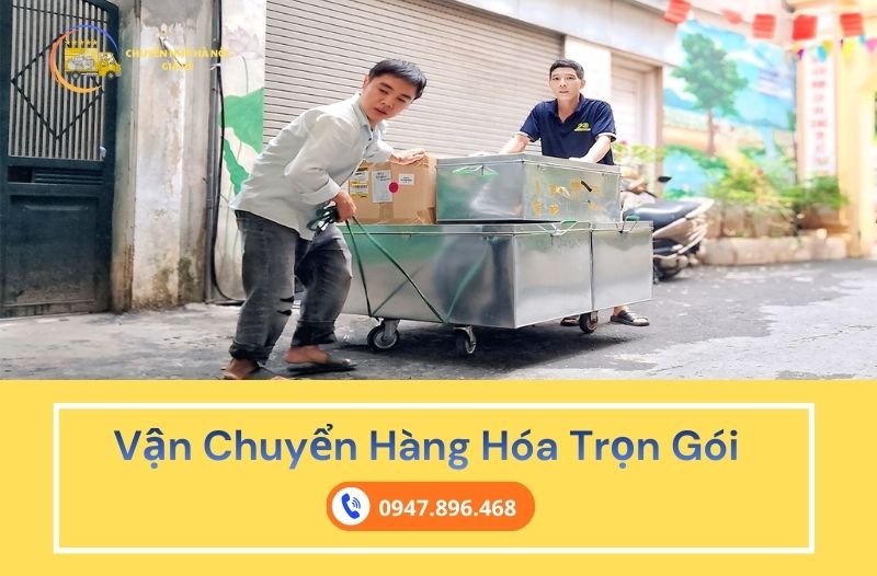Vận chuyển hàng hóa trọn gói - Nhân viên kéo đồ an toàn trong ngõ nhỏ