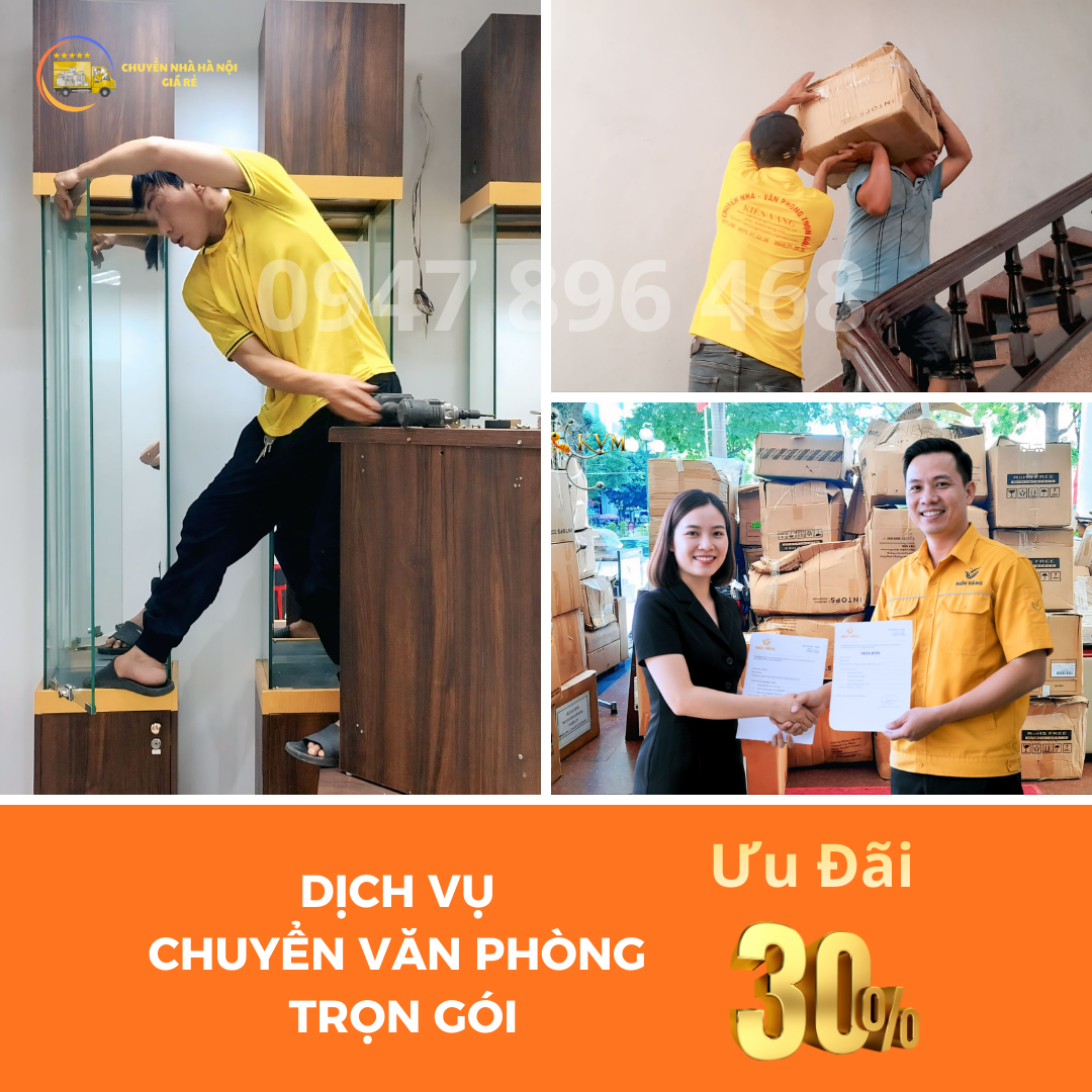 Dịch vụ chuyển văn phòng trọn gói ưu đãi 30%