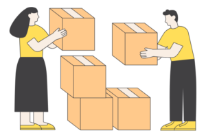 Icon phân loại và đóng gói trong dịch vụ chuyển đồ