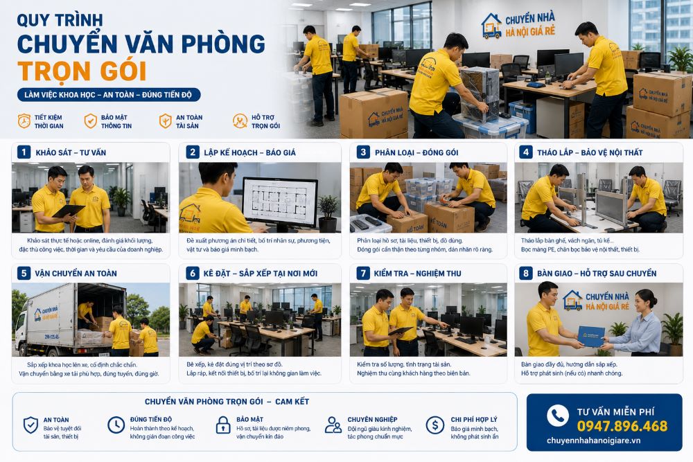 Chuyển văn phòng trọn gói gồm những gì