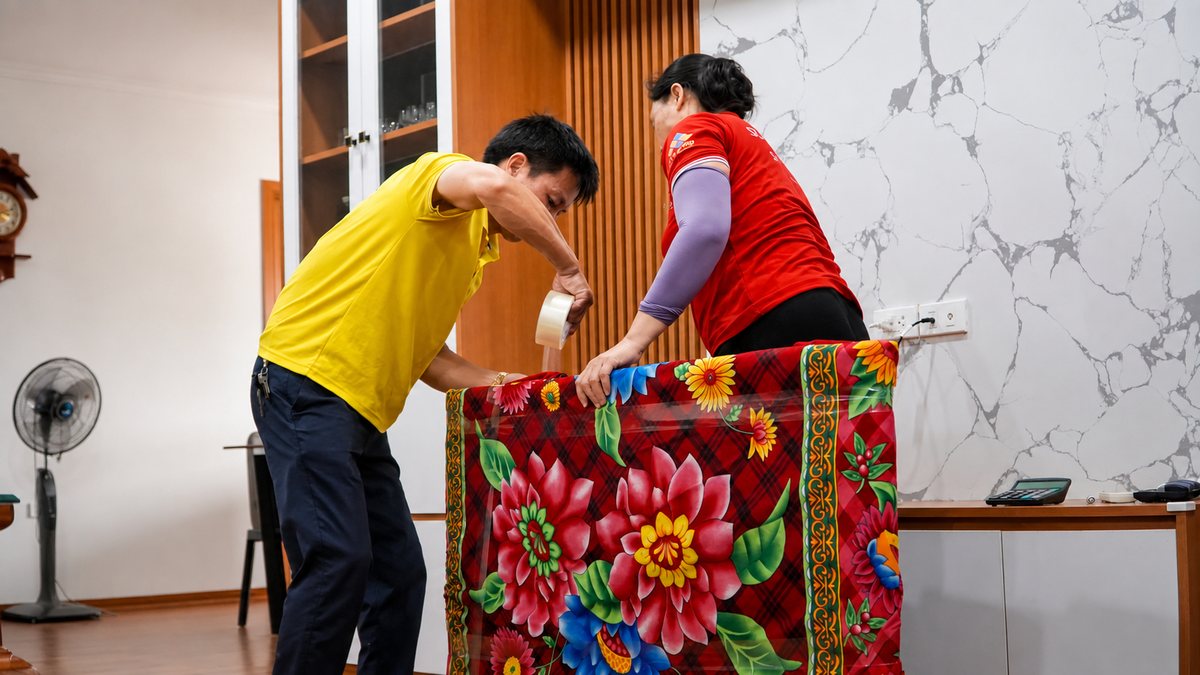 Bọc bảo vệ đồ nội thất khi chuyển nhà trọn gói Đống Đa